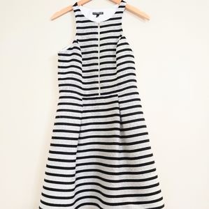 Black and white striped dress